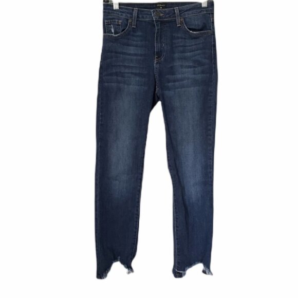 Just Black DISTRESSED RIPPED FRAY HEM JEAN - Picture 2 of 5